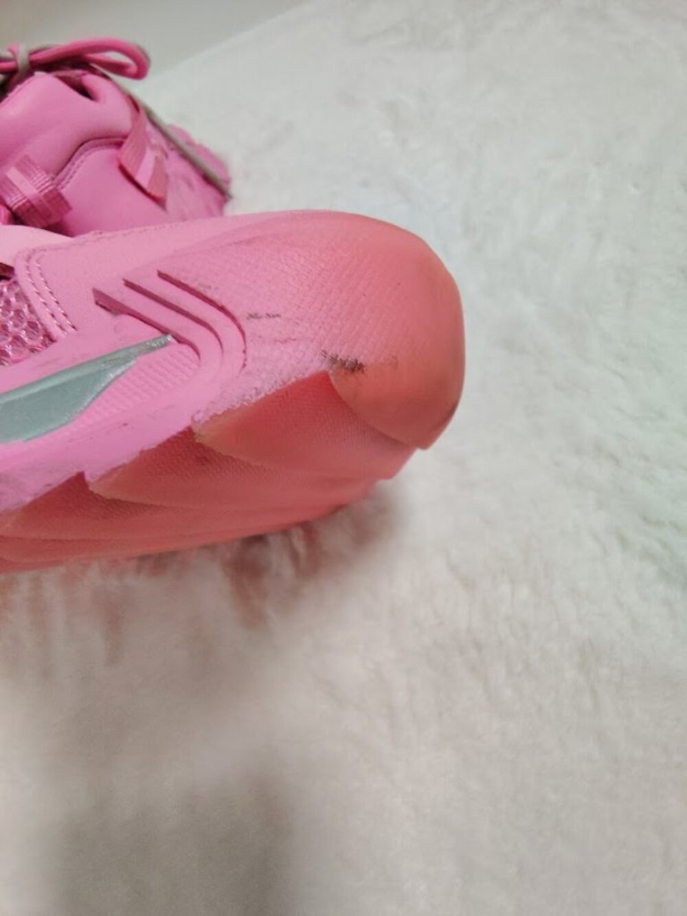 Steve Madden Pink/silver  Women's Power Chunky Lace-Up Running Sneake Size 8 - Picture 10 of 13
